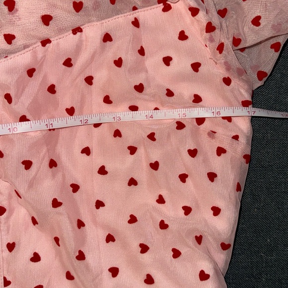 Unique vintage heart polka dots mesh dress - Picture 8 of 9